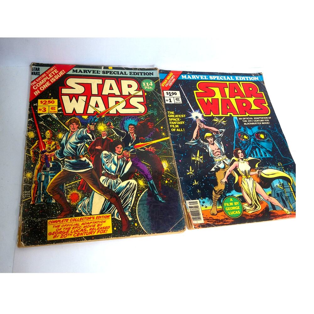 Vintage Marvel Special Edition Comic Book Star Wars Collectors Edition Set of 2